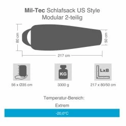 Mil-Tec Schlafsack US Style Modular 2-teilig -Mil-Tec 14113 001 2 2
