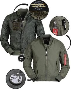 Mil-Tec US Flieger MA1 Sommer, Textiljacke -Mil-Tec mil tec us flieger ma1 summer textiljacke 82132 2