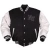 Mil-Tec NY Baseballjacke Schwarz/weiß