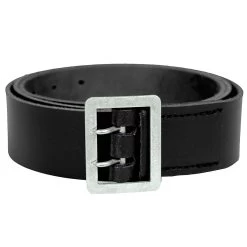 Mil-Tec Polizei Lederkoppel 2-Dorn Schwarz