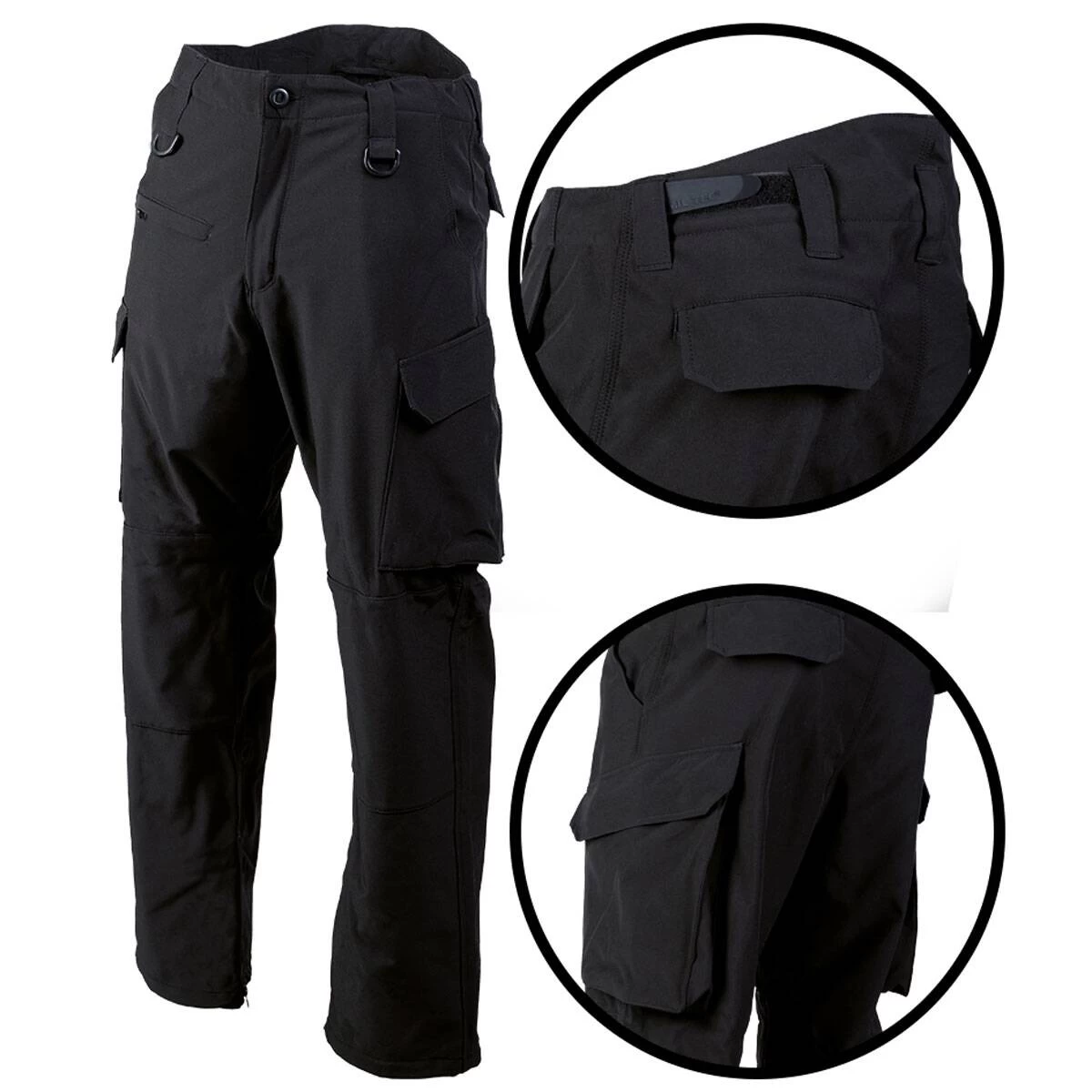 Mil-Tec Softshell Hose Explorer Schwarz 3 Mil-Tec Softshell Hose Explorer Schwarz – Bild 3