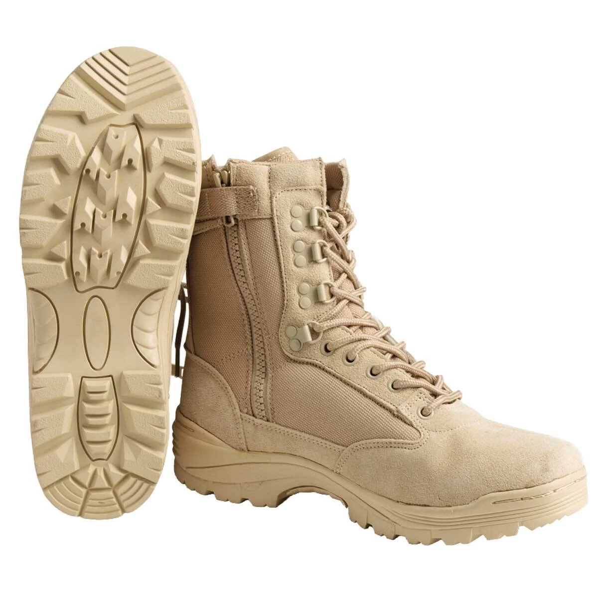 Mil-Tec Tactical Boot YKK Zipper Khaki