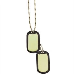 Mil-Tec US Erkennungsmarke Gold Mit Silencer