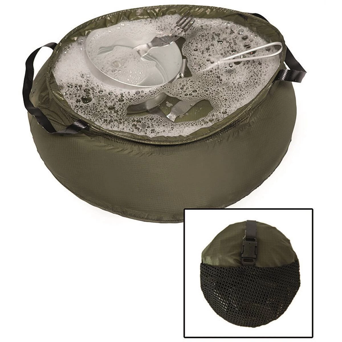 Mil-Tec Waschbehälter Ripstop Faltbar 10 L, Oliv 1 Mil-Tec Waschbehälter Ripstop Faltbar 10 L, Oliv